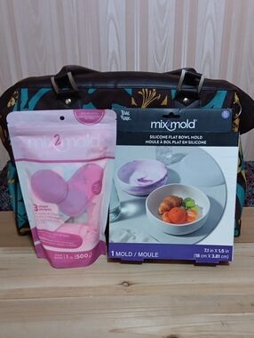 Silicone Bowl Mold & Mix2mold Pink Resin Powder